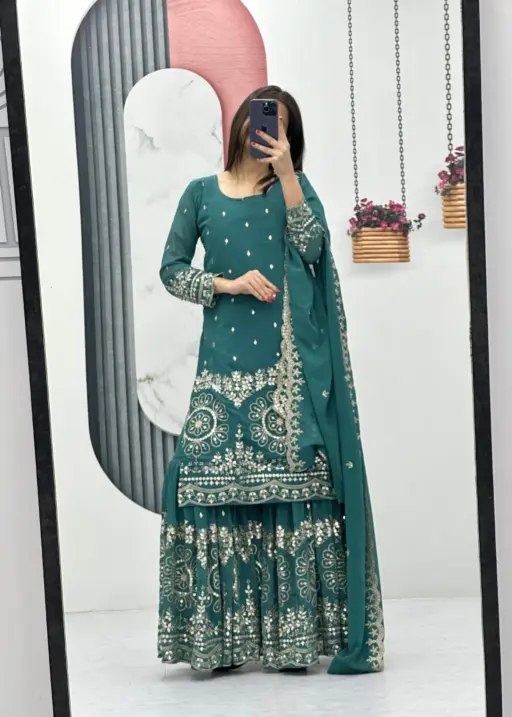 Festive Wear Readymade Sharara Salwar Suit