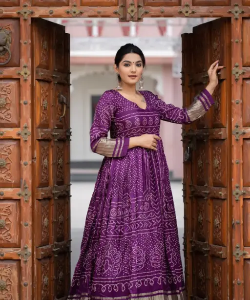 Gaji Silk Readymade Gown
