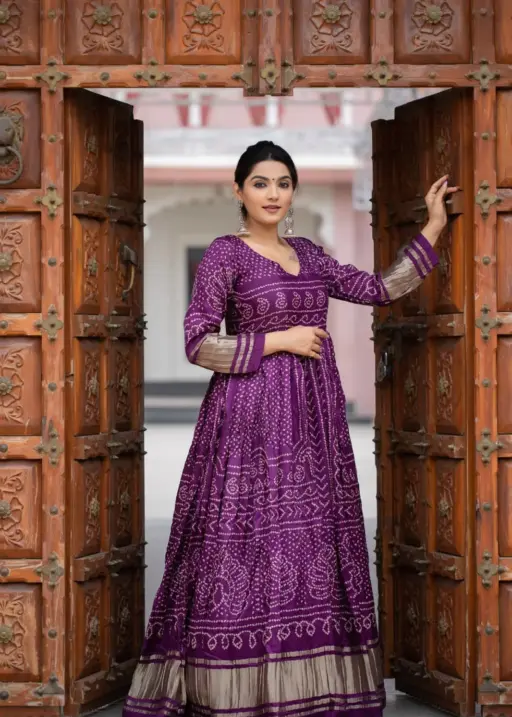 Gaji Silk Readymade Gown