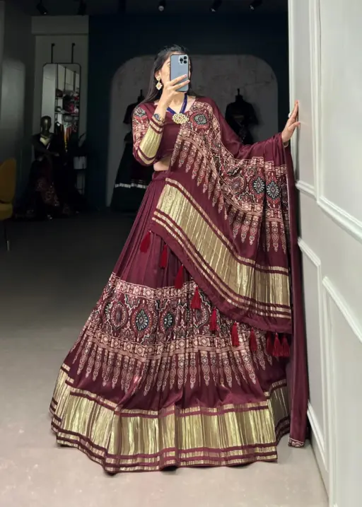 Gali Silk Printed Lehenga Choli