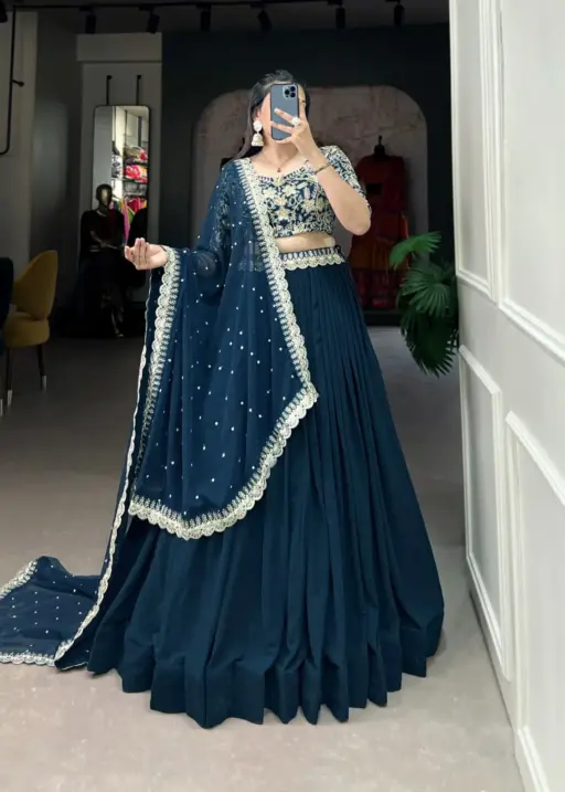 Georgette Wedding Lehenga For Girls