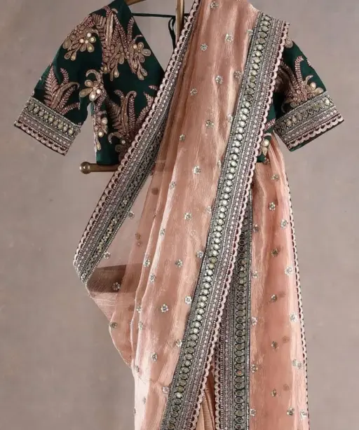 Heavy Embroidery Party Wear Saree For Women