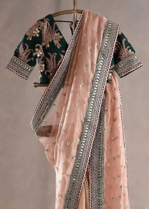 Heavy Embroidery Party Wear Saree For Women