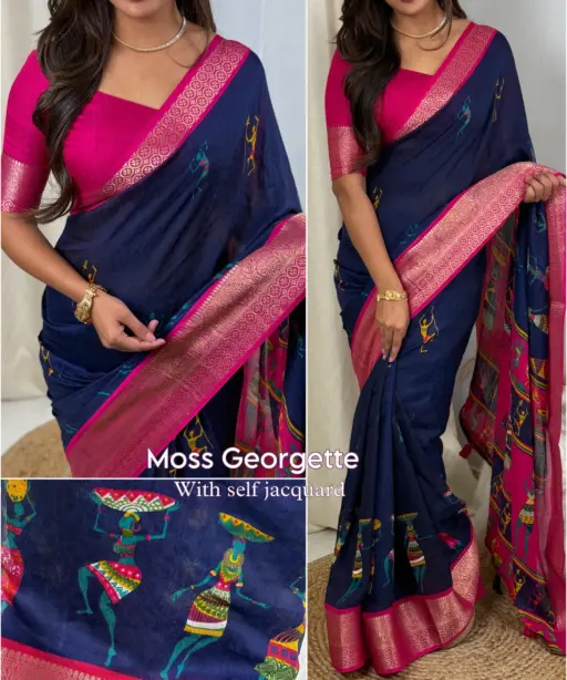 Kalamkari Print Saree Design