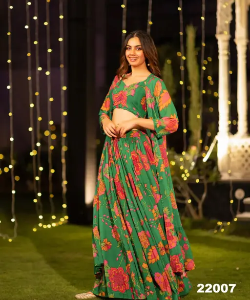 Party Wear Crop Top With Shrug