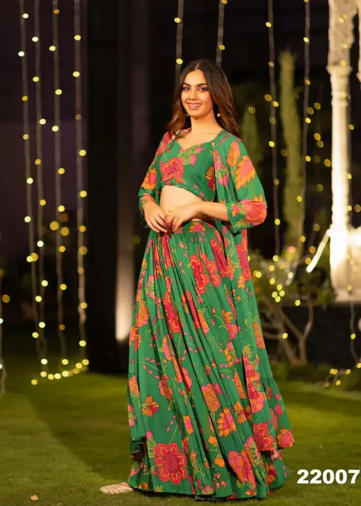 Party Wear Crop Top With Shrug