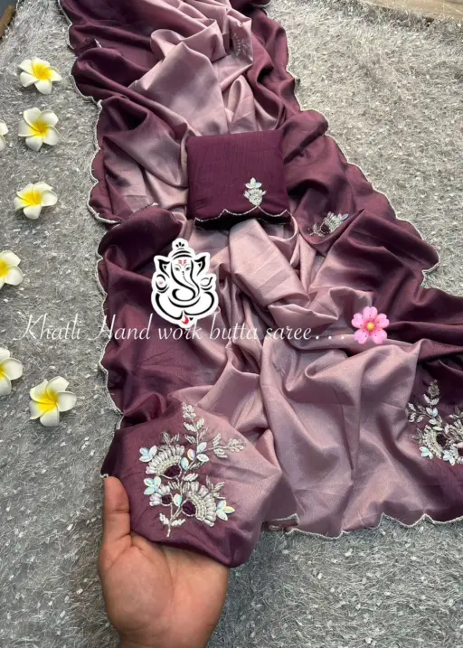 Party Wear Handwork Saree For Girls