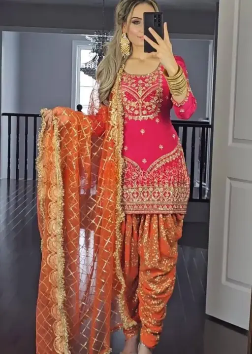 Readymade Patiala Dhoti Salwar Suit For Wedding