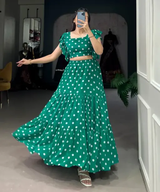 Readymade Pholka Dots Lehenga Set