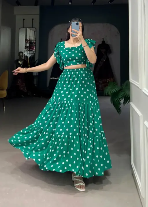 Readymade Pholka Dots Lehenga Set