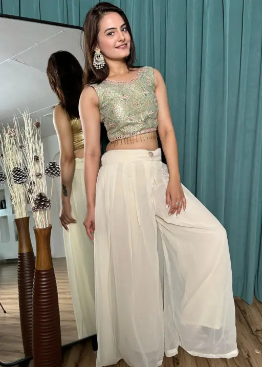 Trending Party Wear Indo Western Plazzo