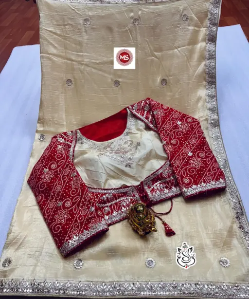 Wedding Special Saree With Readymade Blouse