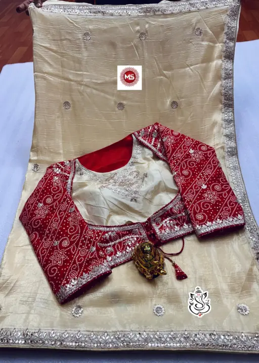 Wedding Special Saree With Readymade Blouse