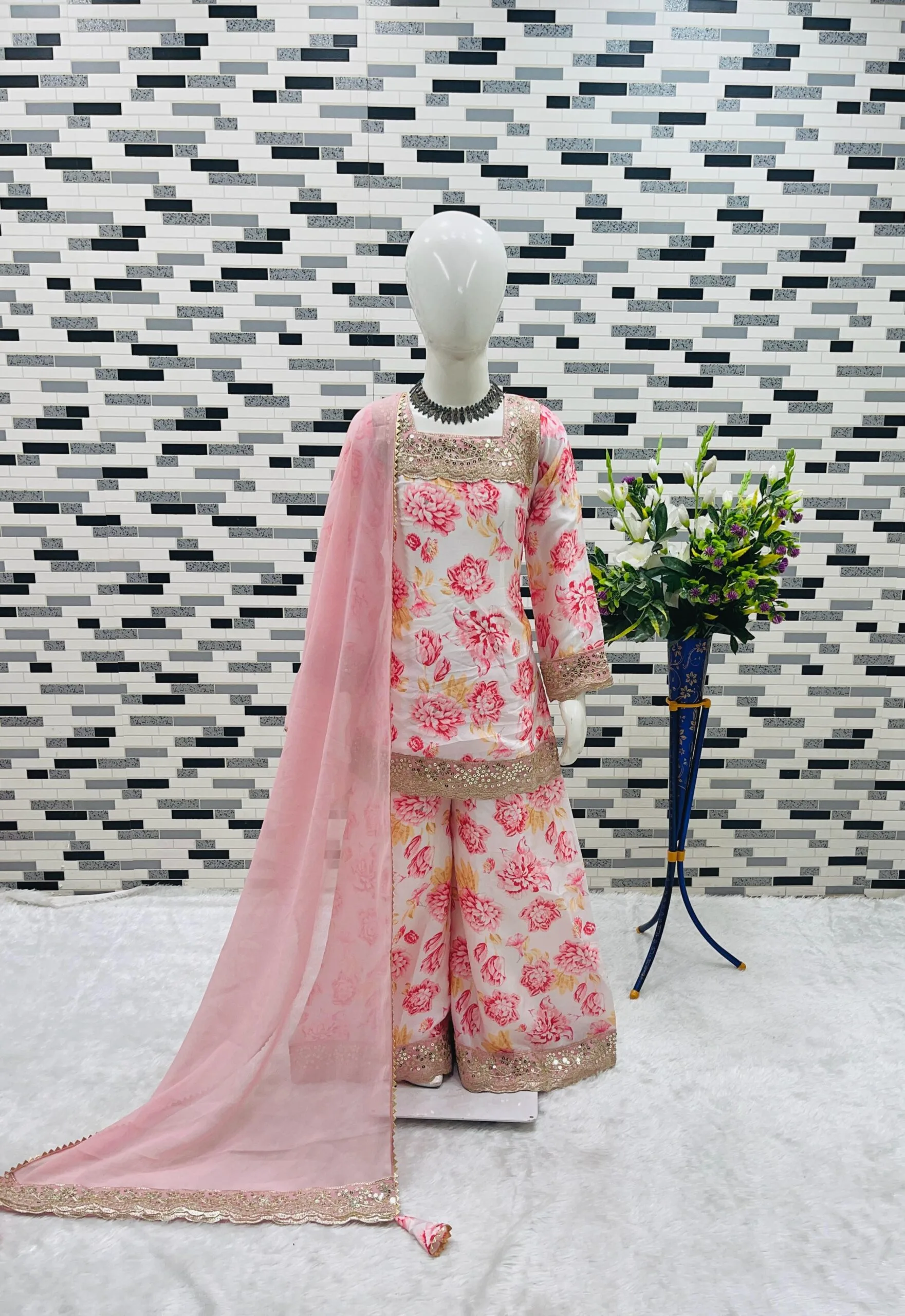 Small Girls Palazzo Salwar Suit