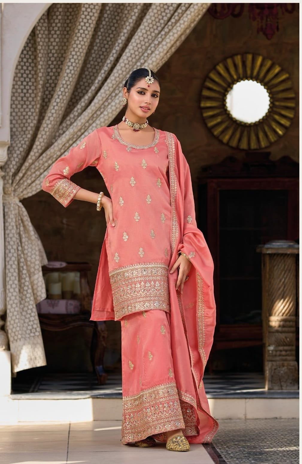 Designer Trending Farsi Shalwar Kameez For Wedding Wear - Image 2