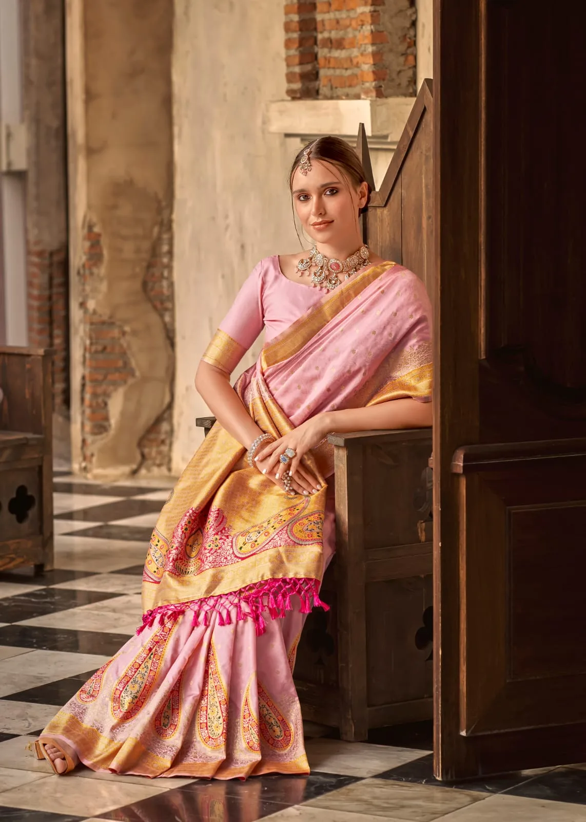 Wedding Wear Soft Silk Saree For Women - Image 2