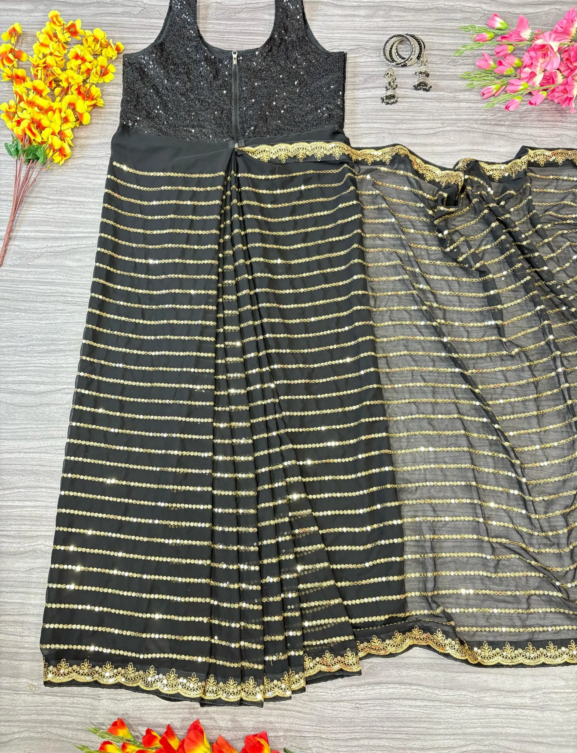 ZIp And Go Saree Gown