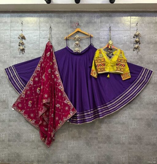 Big Flair Purple chaniya choli for navratri