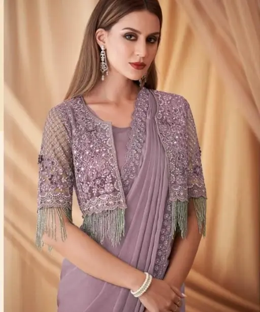 Bridal Wedding Wear Saree With jacket