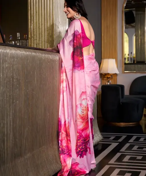 Designer Digital printed Party Wear Saree