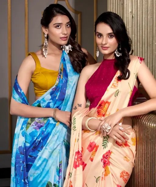 Designer Digital printed Party Wear Saree