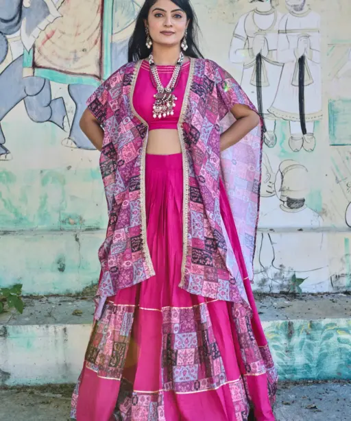 Designer Lehenga with Shrug for Wedding and Party