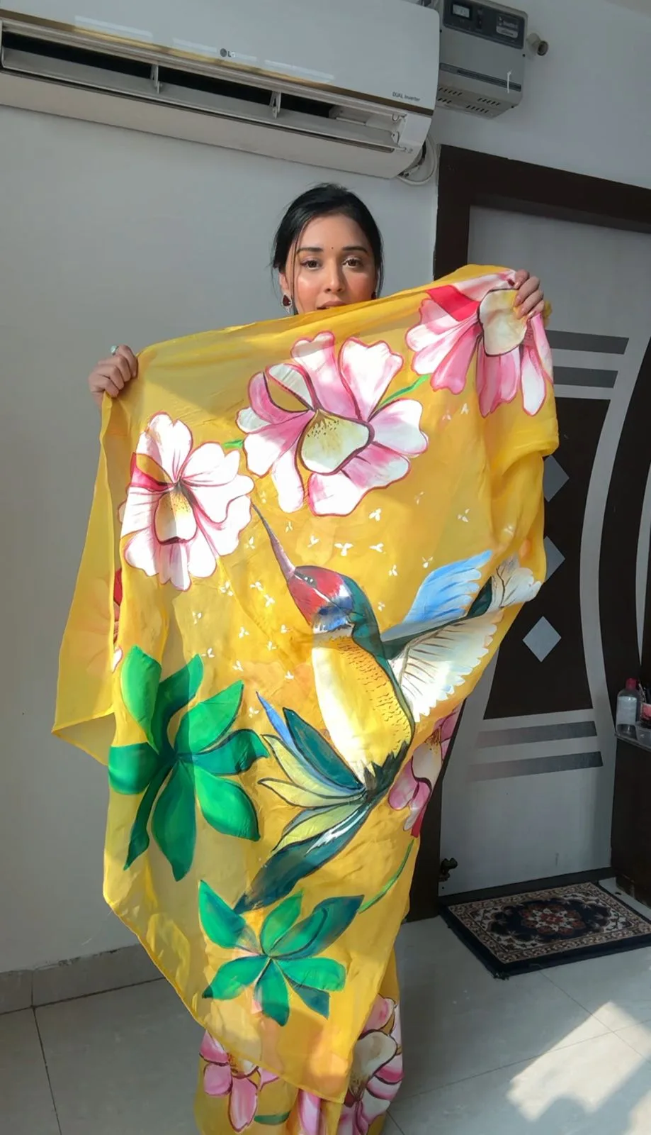 Yellow Color Haldi Function One Minute Saree - Image 2