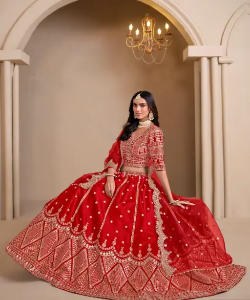 Heavy Embroidery Wedding Lehenga