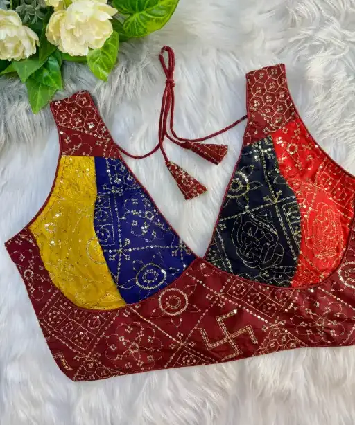 Multi Color Traditional Blouse For Navratri