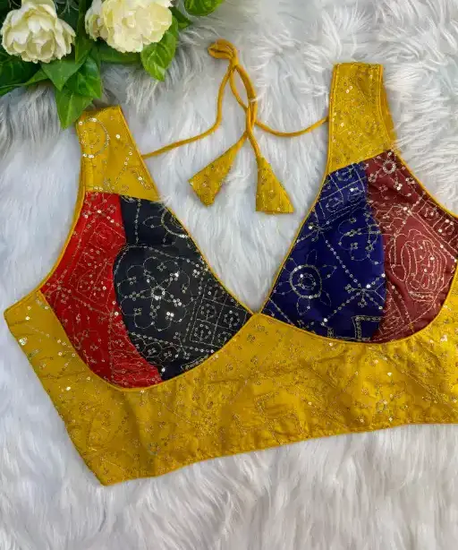 Multi Color Traditional Blouse For Navratri
