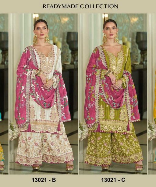 Pakistani Designer Readymade Sharara Salwar Kameez