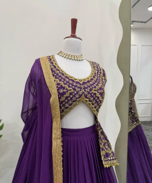 Purple Color Boutique Lehenga Choli