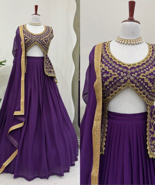 Purple Color Boutique Lehenga Choli