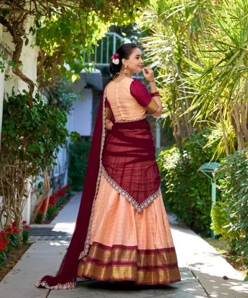 Readymade Zari Chex South Lehenga Choli
