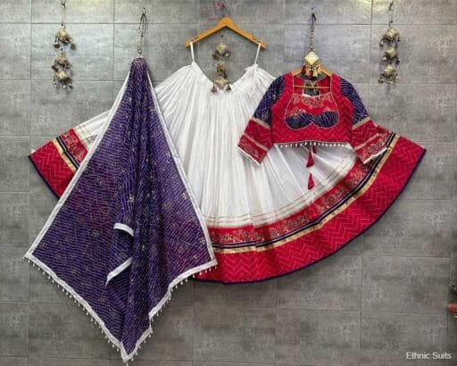 Big Flair Roman Silk Navratri Chaniya Choli Vintage Style