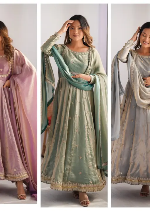 Wedding Wear Silk Gown For Women