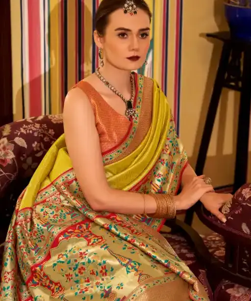 Wedding Wear Tissue Silk Saree