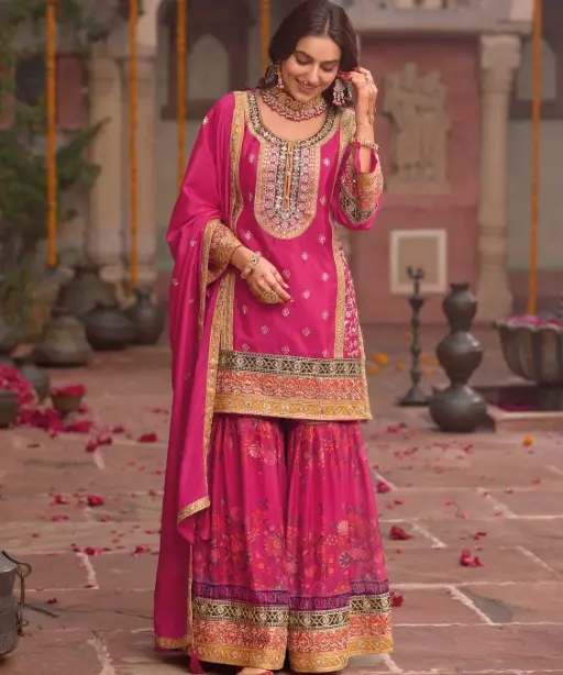 Wedding Wear Sharara Salwar Kameez
