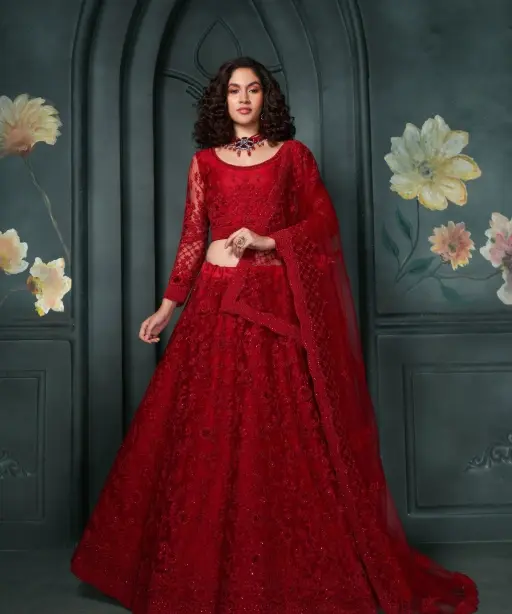 Bridal Net Chaniya Choli