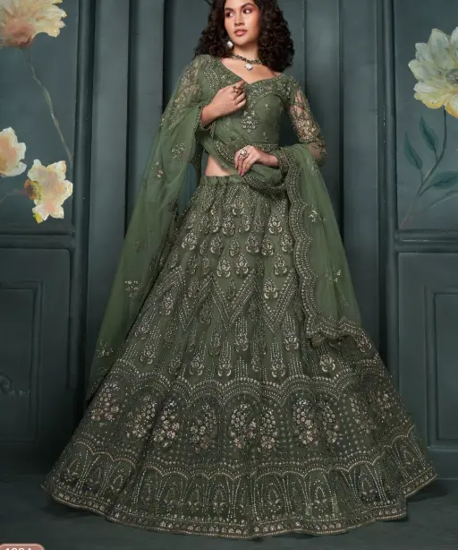 Bridal Net Chaniya Choli