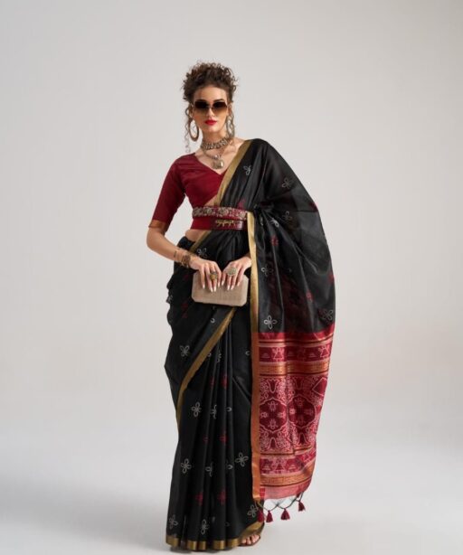 Patola Saree With Bandhni Print