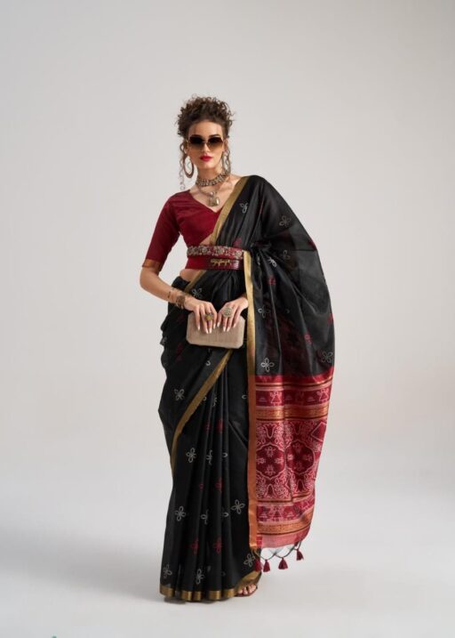 Patola Saree With Bandhni Print