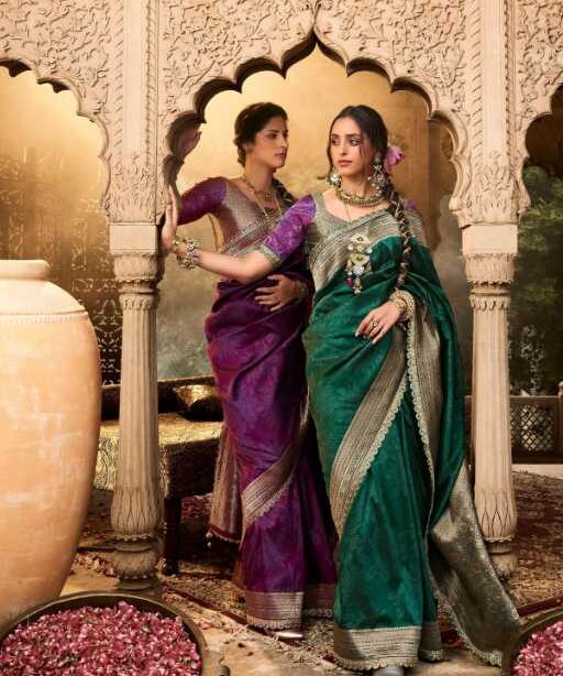 soft Banarasi Silk Saree With Border (11)