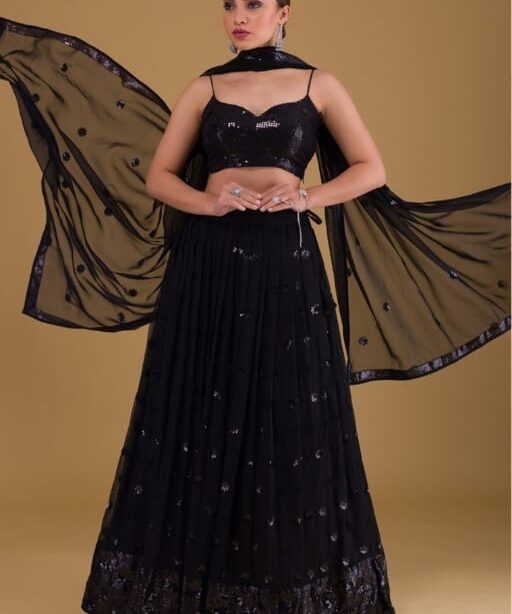 Beautiful Black Lehenga Choli Trending