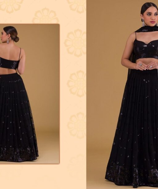 Beautiful Black Lehenga Choli Trending