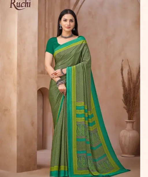Daily Wear Printed Crepe Saree