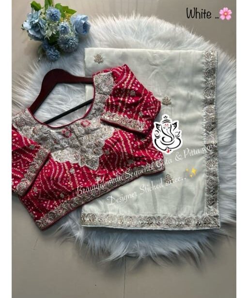 Traditional Bandhej Saree