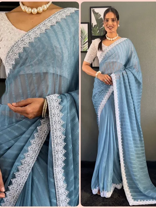 Designer Fancy Border Saree Under 1000Rs
