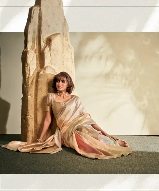 Designer Handloom Silk Sarees With Leaves Weaving