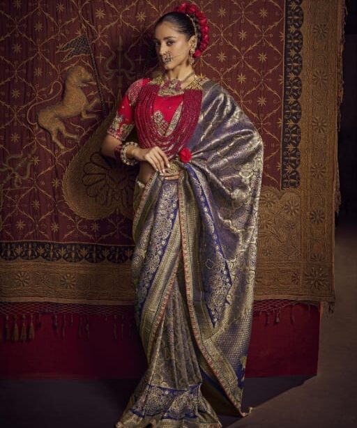 Exclusive Wedding Dola Silk Saree for Women